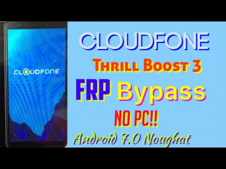 Cloudfone excite 320g bypass google frp -  updated May 2024