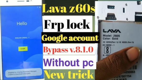 Lava z60s bypass google frp -  updated May 2024