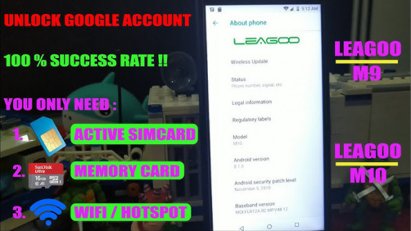 Leagoo m10 bypass google frp -  updated May 2024