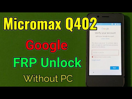 Micromax q402 q402plus bypass google frp -  updated May 2024