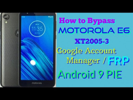 Motorola moto e6 surfna xt2005dl bypass google frp -  updated May 2024
