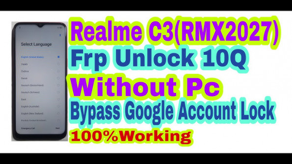 Realme c3 rmx2027 bypass google frp -  updated May 2024