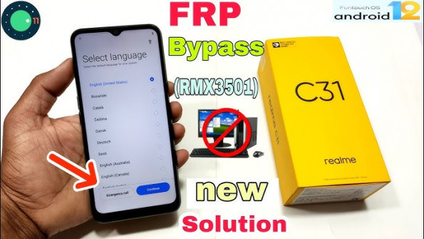 Realme c31 re549c rmx3501 bypass google frp -  updated May 2024