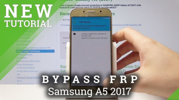 Samsung galaxy a5 sm a500f1 bypass google frp -  updated May 2024