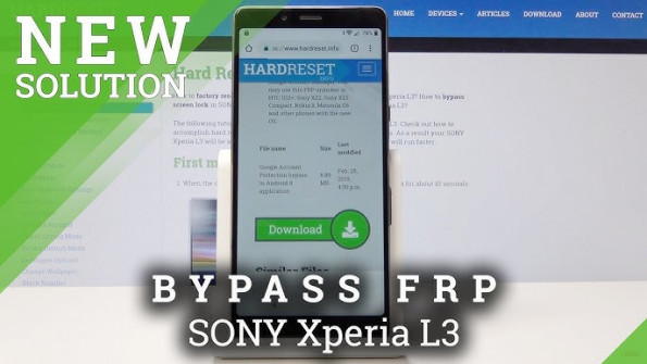 Sony xperia l3 i4332 bypass google frp -  updated May 2024