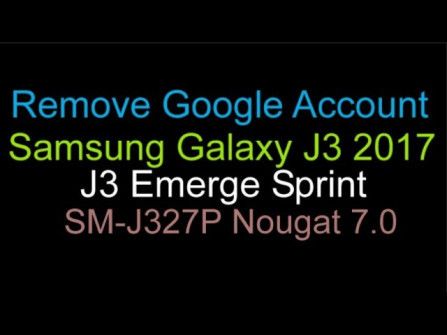 Samsung galaxy j3 emerge sm j327vpp sprint bypass google frp -  updated May 2024