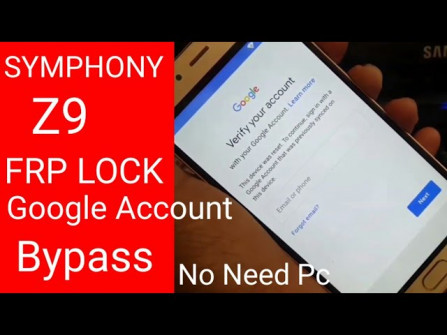 Symphony z9 bypass google frp -  updated May 2024